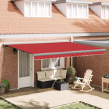 Tenda Retrattile Rosso 4  3 m Tela e Alluminio