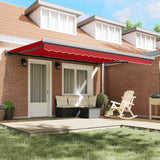 Tenda Retrattile Rosso 4  3 m Tela e Alluminio