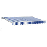 Tenda retrattile manuale Blu e Bianco 3 x 2,5 m