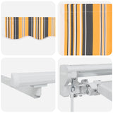 Tenda retrattile manuale Giallo, Grigio e Bianco 3,5 x 2,5 m