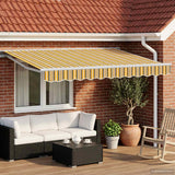 Tenda retrattile manuale Giallo, Grigio e Bianco 3,5 x 2,5 m