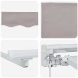 Tenda retrattile manuale Grigio Chiaro 4,5  3 m