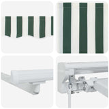 Tenda retrattile manuale Verde e Bianco 4,5  3 m