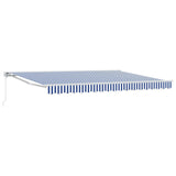 Tenda retrattile manuale Blu e Bianco 4,5  3,5 m