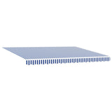 Tenda retrattile manuale Blu e Bianco 4,5  3,5 m
