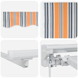 Tenda retrattile manuale Arancione, Grigio, Blu, Bianco