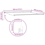 Tenda retrattile manuale Arancione, Grigio, Blu, Bianco