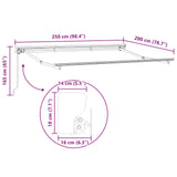 Tenda retrattile manuale Antracite 2,5 x 2 m