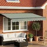 Tenda retrattile manuale Verde e Bianco 2,5 x 2 m