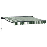 Tenda retrattile manuale Verde e Bianco 2,5 x 2 m