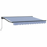 Tenda retrattile manuale Blu e Bianco 3,5 x 2 m