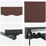 Tenda retrattile manuale Marrone 4 x 2 m