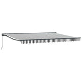 Tenda retrattile manuale Antracite e Bianco 4 x 2 m