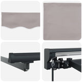 Tenda retrattile manuale Grigio Chiaro 4  3,5 m