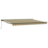 Tenda retrattile manuale Verde e Giallo 4,5  3,5 m