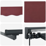 Tenda retrattile manuale Borgogna 5  3,5 m