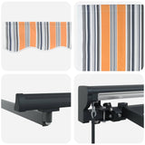 Tenda retrattile manuale Arancione, Grigio, Blu, Bianco