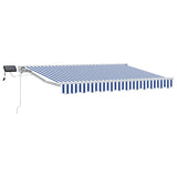 Cornice per Tenda Manuale con LED Blu e Bianco 2,5 x 2 m