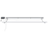 Cornice per Tenda Manuale con LED Blu e Bianco 2,5 x 2 m
