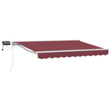 Cornice per Tenda Manuale con LED Borgogna e Bianco 2,5 x 2 m