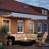 Cornice per Tenda Manuale con LED Bianco 2,5 x 2 m