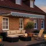 Cornice per Tenda Manuale con LED Verde e Bianco 3 x 2 m