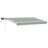 Cornice per Tenda Manuale con LED Verde e Bianco 3 x 2 m