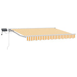 Cornice per Tenda Manuale con LED Giallo e Bianco 3,5 x 2 m