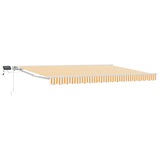 Cornice per Tenda Manuale con LED Giallo e Bianco 4 x 2 m