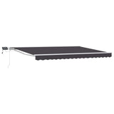 Cornice per Tenda Manuale con LED Bianco e Antracite 4 x 2 m