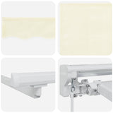 Cornice per Tenda Manuale con LED Crema e Bianco 3 x 2,5 m