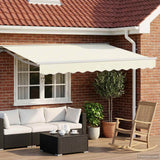 Cornice per Tenda Manuale con LED Crema e Bianco 3 x 2,5 m
