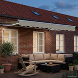 Cornice per Tenda Manuale con LED Crema e Bianco 3 x 2,5 m