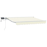 Cornice per Tenda Manuale con LED Crema e Bianco 3 x 2,5 m