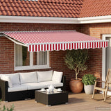 Cornice per Tenda Manuale con LED Rosso e Bianco 3 x 2,5 m