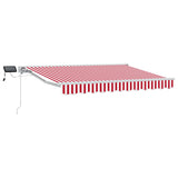 Cornice per Tenda Manuale con LED Rosso e Bianco 3 x 2,5 m