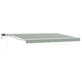 Cornice per Tenda Manuale con LED Verde e Bianco 5 x 3 m
