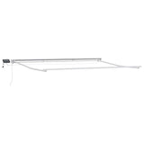 Cornice per Tenda Manuale con LED Marrone e bianco 5  3,5 m