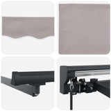 Cornice per Tenda Manuale con LED 2,5 x 2 m
