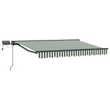 Cornice per Tenda Manuale con LED Verde e Bianco 2,5 x 2 m