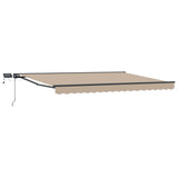 Cornice per Tenda Manuale con LED Beige e Antracite 4  3 m