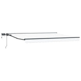Cornice per Tenda Manuale con LED Bianco e Antracite 4,5  3 m
