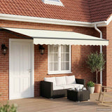 Cornice per Tenda Manuale con LED Crema e Antracite 4,5  3,5 m