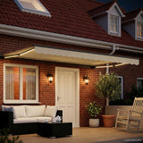 Cornice per Tenda Manuale con LED Crema e Antracite 4,5  3,5 m