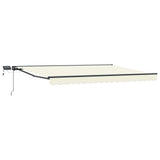 Cornice per Tenda Manuale con LED Crema e Antracite 4,5  3,5 m