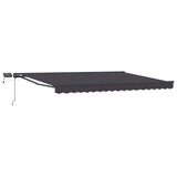 Cornice per Tenda Manuale con LED Antracite 5 x 3 m