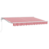 Tettuccio Elettrico Retrattile Rosso e Bianco 3 x 2,5 m