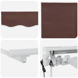 Tettuccio Elettrico Retrattile Marrone 3,5 x 2,5 m