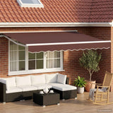 Tettuccio Elettrico Retrattile Marrone 3,5 x 2,5 m