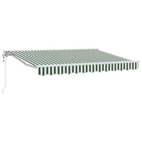 Tettuccio Elettrico Retrattile Verde e Bianco 3,5 x 2,5 m